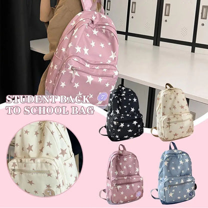 Star Backpack For Women Men, 17 Inch Star Laptop Backpack College Bag Cute Travel Backpack Student Back To School Casual Bo U1E8