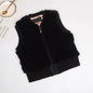 Autumn Winter Fur Vest Ladies Fur Coat Woman Vest Children Short Rex Rabbit Fur Womens Tops And Blouses Boys Girls Parent-child