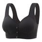 New Large Size Front Closure Mom Back Underwear Thin Section Comfortable Breathable Push Up Bra Glossy Lingerie For Women Sütyen