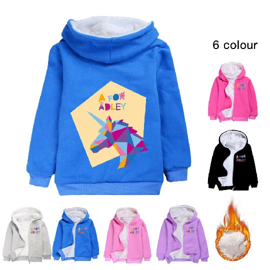 New Girls Winter Jacket Kids Parka A for Adley Hooded Thicken Warm Children Winter Jacket Girl Coat Little Girls Winter Jacket