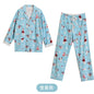 Autumn Women PJS Cotton Ground Wool Sleepwear Warm Thick Cartoon Long Sleeve Pants Pajamas Ladies Homewear