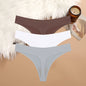 3PCS/SET Sexy G-String Underwear Breathable Female T-back Intimate Lingerie Seamless Low Waist Underpants Lady Bikini Panty S-XL