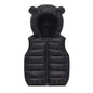 Baby Boys Girl Warm Down Vest Toddler Cotton Waistcoat Children Autumn and Winter Clothes Kids Hooded Jackets 1-6 Years Old