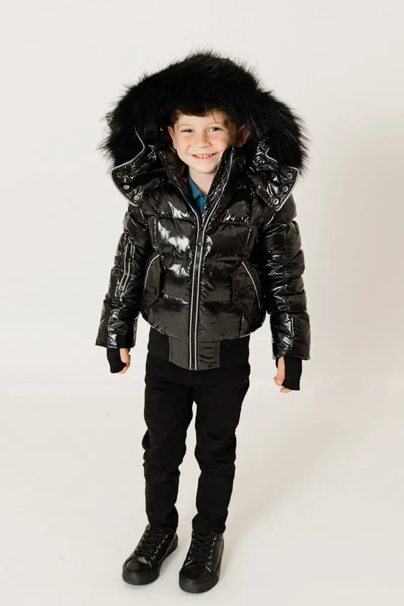 AP 2025 winter kids coat waterproof shine fabric + filling  white duck down girls boys children coats