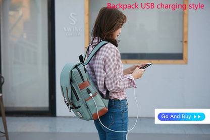 Vintage 16 inch Laptop Backpack Women Canvas Bags Men canvas Travel Leisure Backpacks Retro Casual Bag School Bags For Teenagers