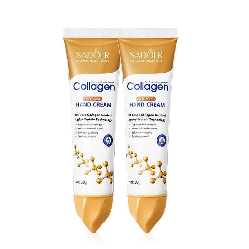 1/2pcs SADOER Collagen Hand Cream Hands Skin Friming Moisturizing Brightening Hydrating Hands Creams Hand Skin Care Products