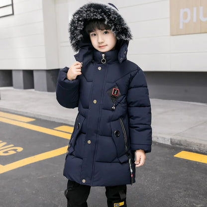 2025 Children Warm Clothing toddler boy Clothes Teen Down Cotton Padded Winter Jackets Hooded Coat Thicken Outerwear Kids Parka