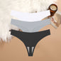 3PCS/SET Sexy G-String Underwear Breathable Female T-back Intimate Lingerie Seamless Low Waist Underpants Lady Bikini Panty S-XL