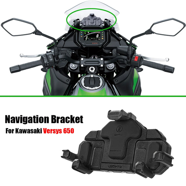 New Motorcycle For Kawasaki Versys650 VERSYS650 2022 2023 2024 2025 Accessories Phone Holder Stand GPS Navigation Plate Bracket