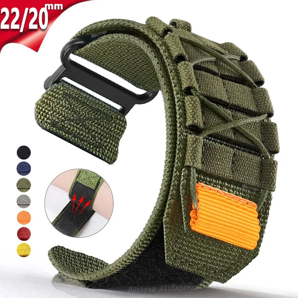 S/L New Nylon Band 20mm 22mm Universal Replacement Wristband Sport Watch Strap for Men Women Bracelet Colorful Belt Accessories