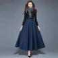 Winter Women Long Woolen Skirt Fashion High Waist Mom Basic Wool Skirt Female Casual Thick Warm Black Elastic A-Line Maxi Skirts