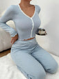 Autumn Winter Homewear Pajamas Set for Women Long Sleeves Shirt Trousers 2 Pieces Sexy Lace Pijamas Sleepwear Loungewear