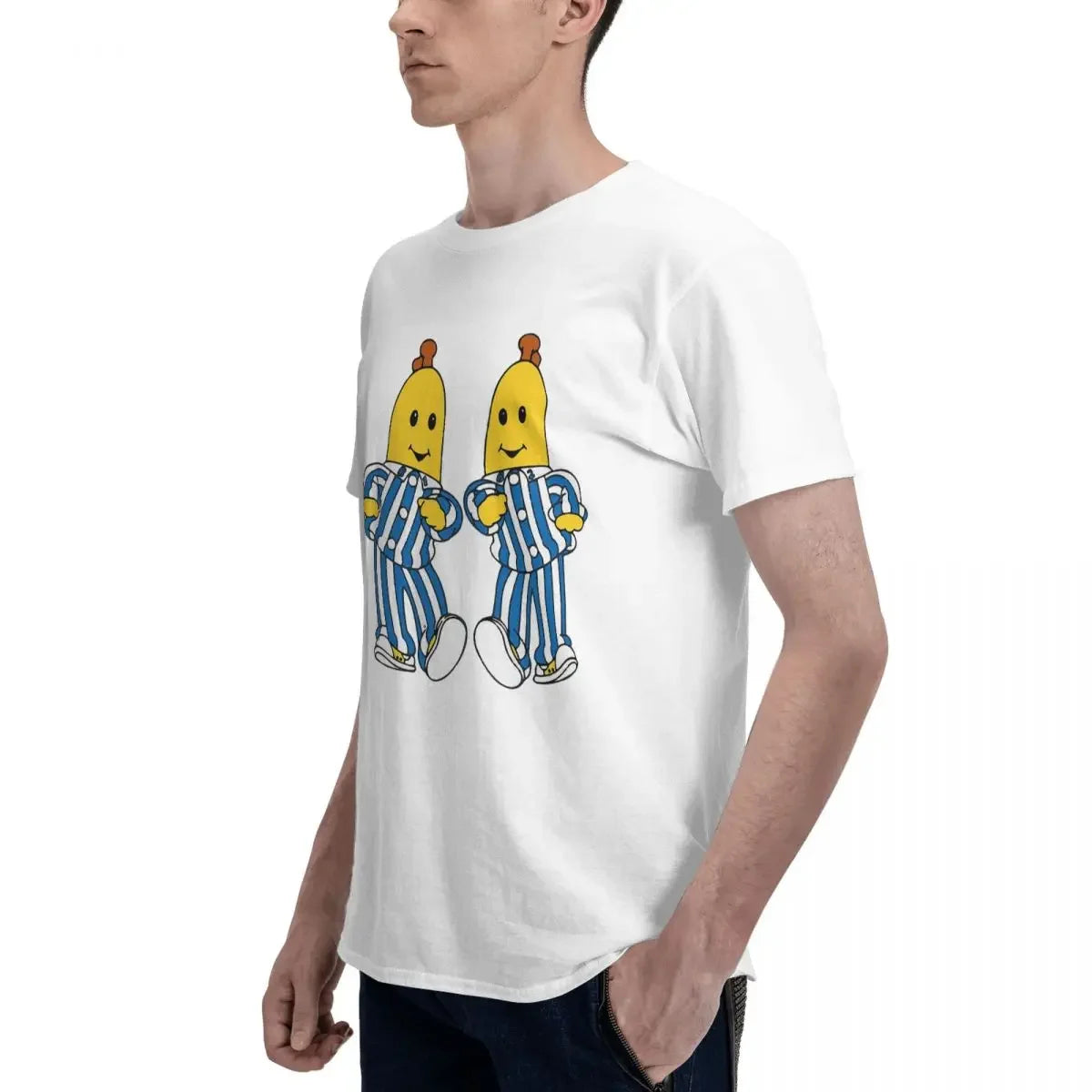 Bananas In Pyjamas Best Friend 100% Cotton T-shirt Men Fashion T Shirts Men O-Neck Short Sleeve S-6XL