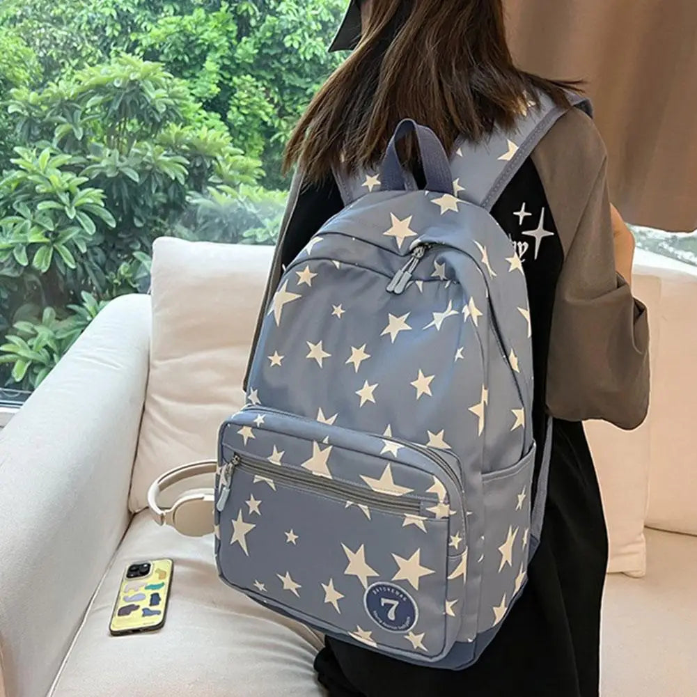 Star Backpack For Women Men, 17 Inch Star Laptop Backpack College Bag Cute Travel Backpack Student Back To School Casual Bo U1E8