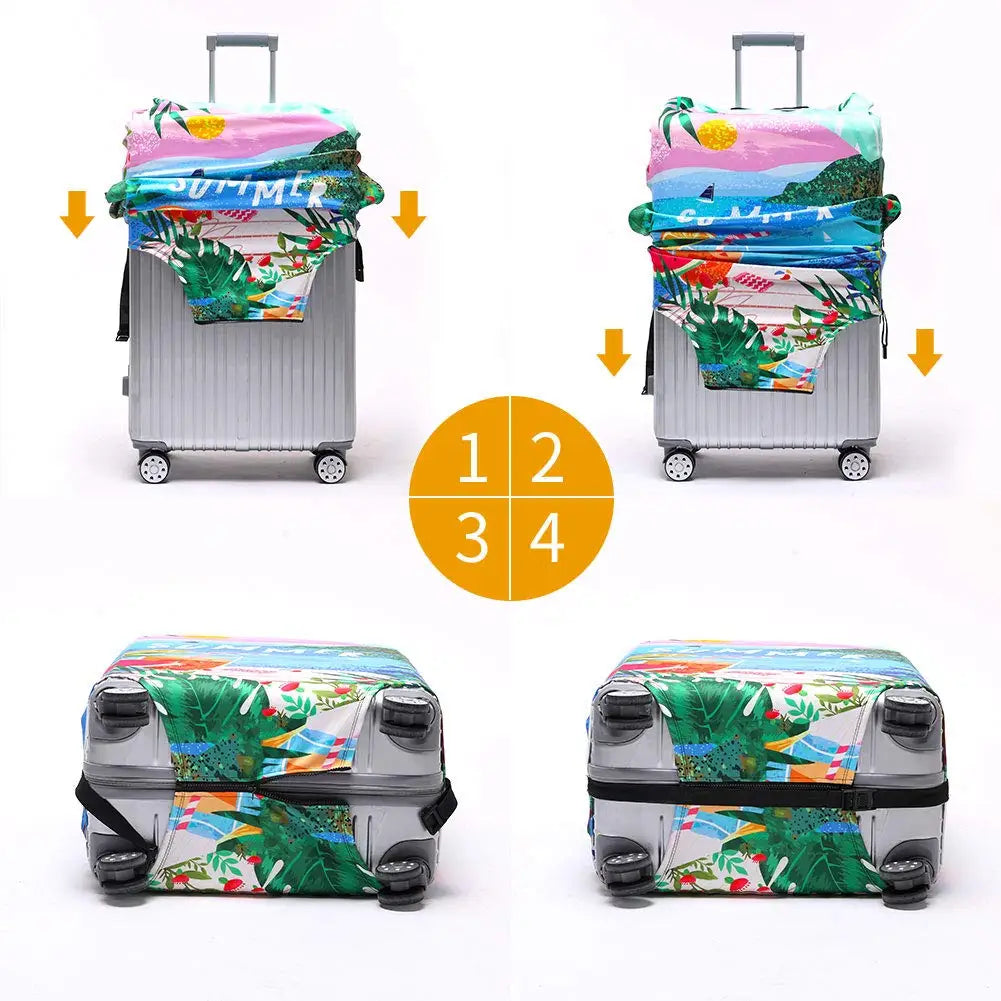 Luggage Cover 2025 New Elastic Suitcase Protective Covers For 18 to 32 Inch Suitcase Protector Cover Thickened Dust-proof Travl