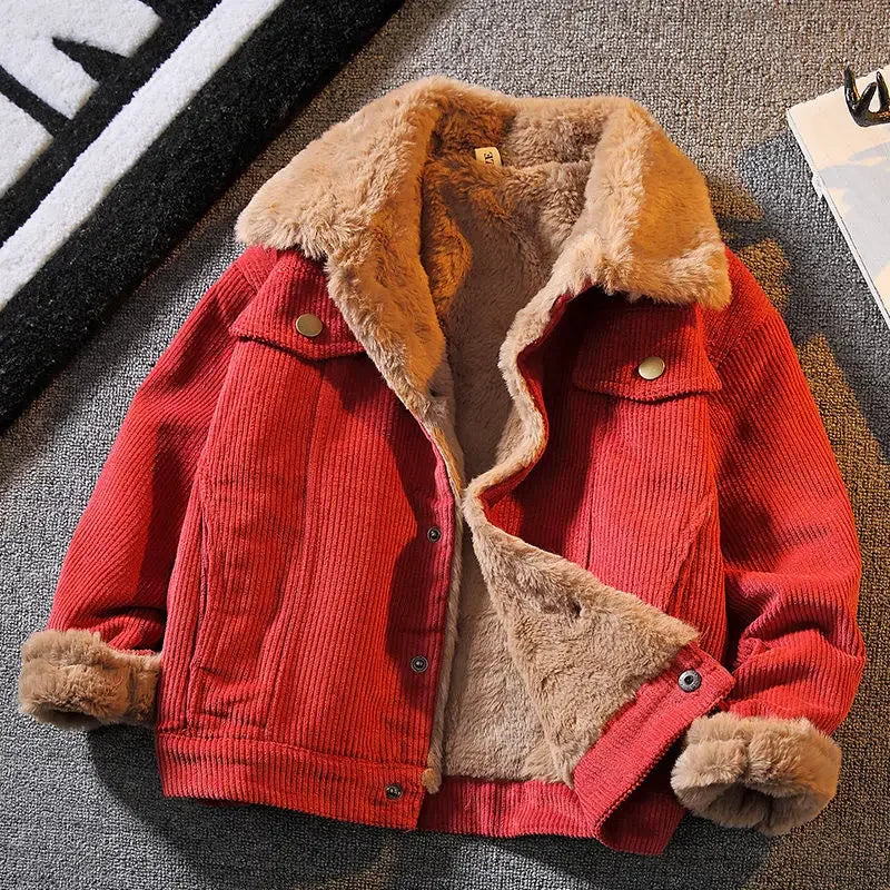 Kids Winter Clothes Boys Wool Coat Casual Autumn Plaid Warm Children Outwear Toddler Winter Coat Boys Jacket ４－１２ Years Old