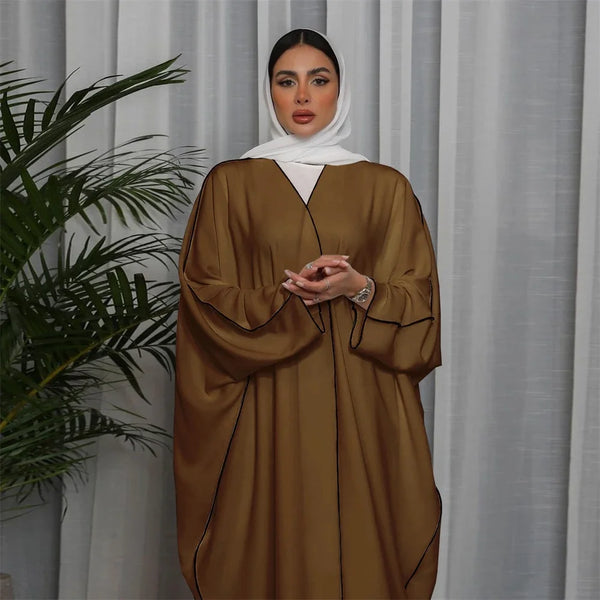 Kimono Abayas Open Cardigan Women Muslim Crepe Dress Turkey Arab Dubai Saudi Islam Robe Ramadan Eid Jalabiya Caftan Gown Clothes