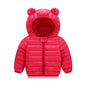 Cute Baby Girls Winter Clothes Kids Light Down Coats with Ear Hoodie Spring Girl Jacket Toddler Children Clothing for Boys Coat