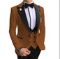 Men 3 Pieces Suits For Men Custom Made Groom Groomsmen Tuxedos Wedding Men Suit Terno Masculino(Jacket+Pant+Vest)