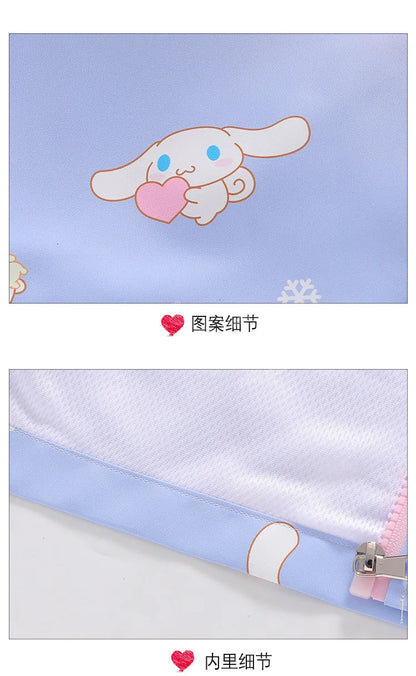 Kids Cinnamoroll Outdoor Jackets for Little Girls Clothes Winter Outwear Overcoats Aesthetic Tops Sanrio Fashion Toddler Coats