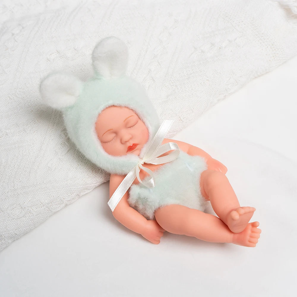 New Silicone Reborn Dolls 20cm Baby Reborn Toys Waterproof Vinyl Bebe Doll Cute Mini Newborn Baby Doll For Girls Birthday Gift (Toy)