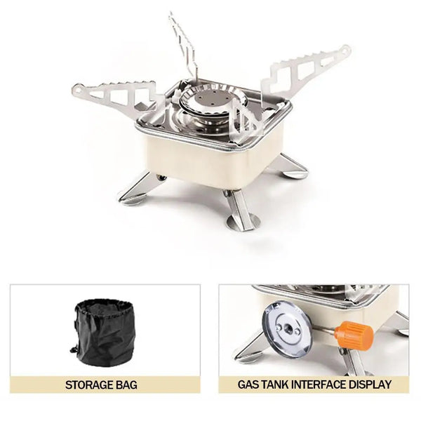 Portable Camping Stove Electronic ignition Foldable Outdoor Gas Burner Barbecue Camping Kitchen Equipment Camping Furnace