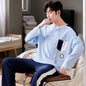 100% Cotton Men Pajamas Set Long Sleeve Pijama for Male S-XXXL Size Homewear Pure Cotton Loungewear Nightie Sleepwear Man Pyjama