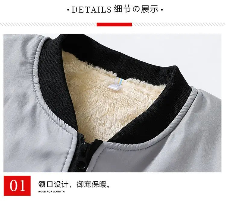 Autumn Winter Mens Thick Fleece Jackets