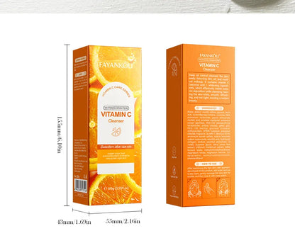 100g Vitamin C Facial Cleanser Face Wash Foam Cleanser Deep Cleansing Moisturizing Brightening Hydrating Skin Care Products