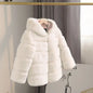 3-12 Years Little Girls Cute Thick Warm Fox Fur Jacket Fashion Winter Autumn Coats Kids Children Faux Fur Outerwear High Quality