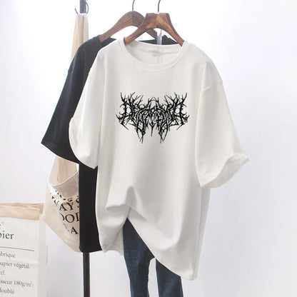 Summer new women's short-sleeved explosive loose cotton white t-shirt top women