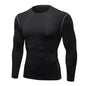 1pcs Men's Long-sleeved Thermal Underwear Male Thin Tight Fitting Fast Dry Elastic Fitness Tops Man Autumn Winter Sprots Wear