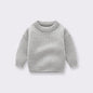 0-6T Newborn Baby Sweater Kid Boy Girl Winter Clothes Warm Thick Knit Pullover Top Infant Long Sleeve Basic Knitwear Outfit