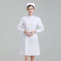 Medical Uniforms Dress Robe White Women Nursing Scrubs Jacket Full Length SPA Beautician Veterinary Work Wear Uniform Doctor