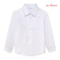 Winter Boys White Shirts Fleece Warm School Children Class Shirts Casual Cotton All-match Kids Long Sleeve Blouse Tops 2 To 12 Y