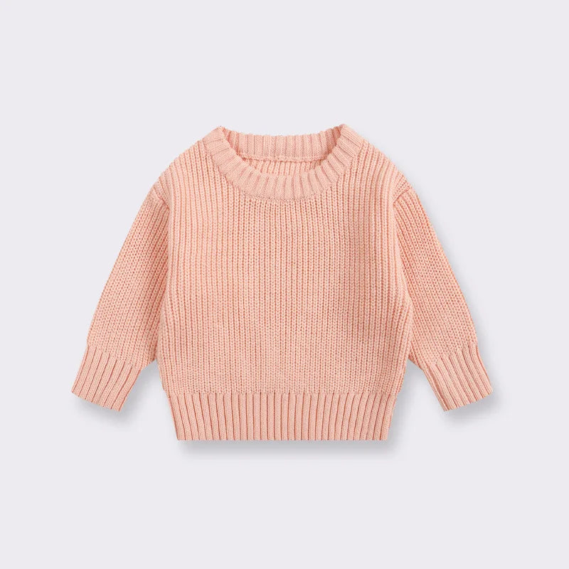 0-6T Newborn Kid Baby Boy Girl Winter Clothes Toddler Baby Sweater Infant Knit Pullover Top Casual Basic Top Knitwear Outfit