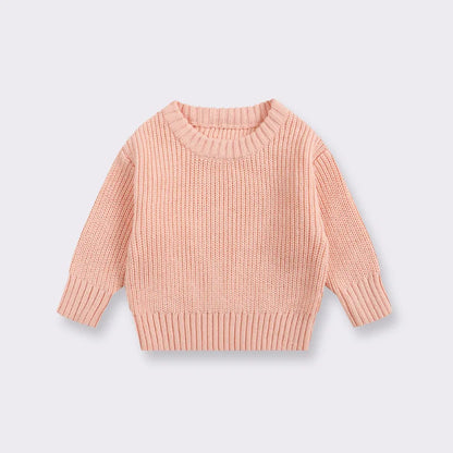 0-6T Newborn Baby Sweater Kid Boy Girl Winter Clothes Warm Thick Knit Pullover Top Infant Long Sleeve Basic Knitwear Outfit