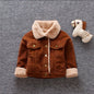 Autumn Winter Toddler Children Jacket For Girls Fur Keep Warm Baby Boys Long Sleeved Coat Children Sport Outerwear