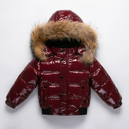 Russian Winter Coat Children's Jacket for Baby Boys Toddler girls Clothes Super Warm Waterproof Thicken Snow Wear 1-16Y 73-160CM