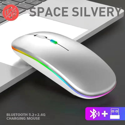 Wireless Mouse RGB Rechargeable Mice Wireless Computer Mause LED Backlit Ergonomic Gaming Mouse For Laptop PC