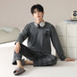 Pajama Set for Big Men 2025 Autumn Winter New Pyjama Homme Coton Loungewear 3xl 4xl 5xl 6xl Pjs Plus Size Man's Pyjamas Set