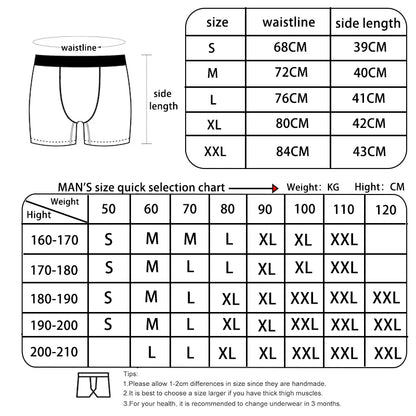 Sexy Print Men Underwear Boxer Cueca Male Panty Lingerie Men Underpants Panty Boxershorts S-XXL