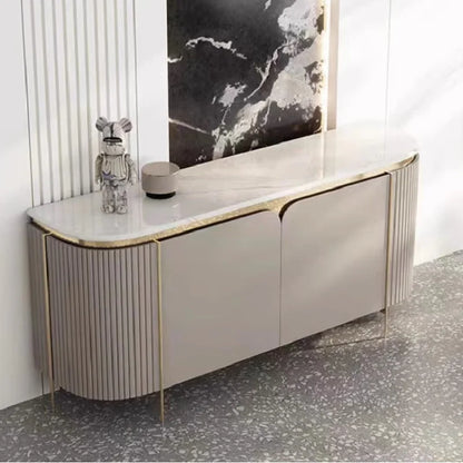 Custom，Light Luxury Modern Slate Sideboard Home Furniture Living Room Against The Wall Gold Console Table Storage Storage Cabine