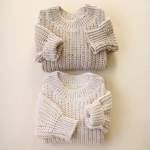 Baby Loose Sweater Knitted Autum Winter Baby Boy Girl Clothes Round Neck Kid Toddler Girl Boy Pullover Baby Outerwear