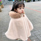 Baby Girl Cloak Faux Fur Winter Infant Toddler Child Princess Hooded Cape Fur Collar Baby Outwear Top Warm Clothes 1-7 Years Old