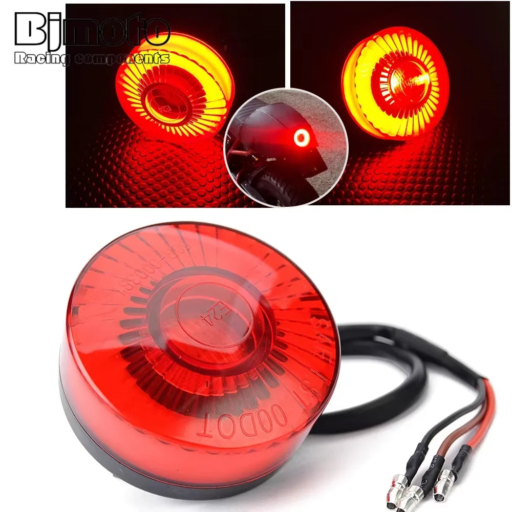 ATV UTV Motorcycle LED Rear Tail Light Running Brake Stop Light Lamp Taillight For Kawasaki Yamaha Harley Cafe Racer