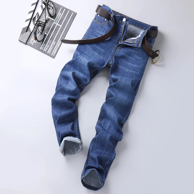 KUBRO Men Jeans Brand 2025 Fashion Business Pants Retro Classic Denim Trousers Autumn Casual Stretch Slim Jean Men‘s Denim Pant