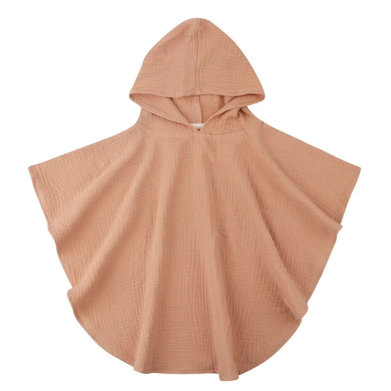 Soft Cotton Baby Hooded Towel Bath Towel for Boys Girls Bathrobe Sleepwear Children's Clothing Floral/Solid Color Infant ponchos