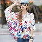 BHflutter 4XL 5XL 6XL Plus Size Blouse Shirt Women New Striped Print Summer Tops Tees Batwing Sleeve Casual Chiffon Blouses 2025