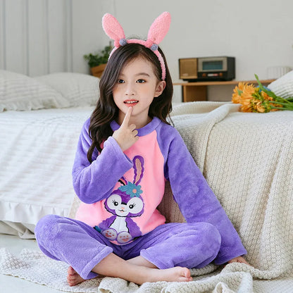 Winter Children Set Pijama Loungewear Pajama Girl Kids Pajamas Boy Children's Pajamas Sleepwear Robe Clothing Mother